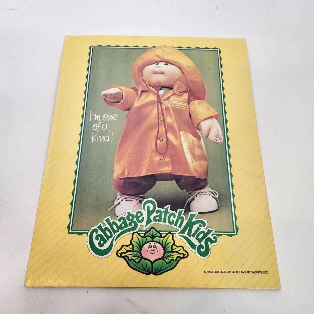 Vintage Cabbage Patch Kids Portfolio Folders Yellow A5 Children's Set Of 3 1984